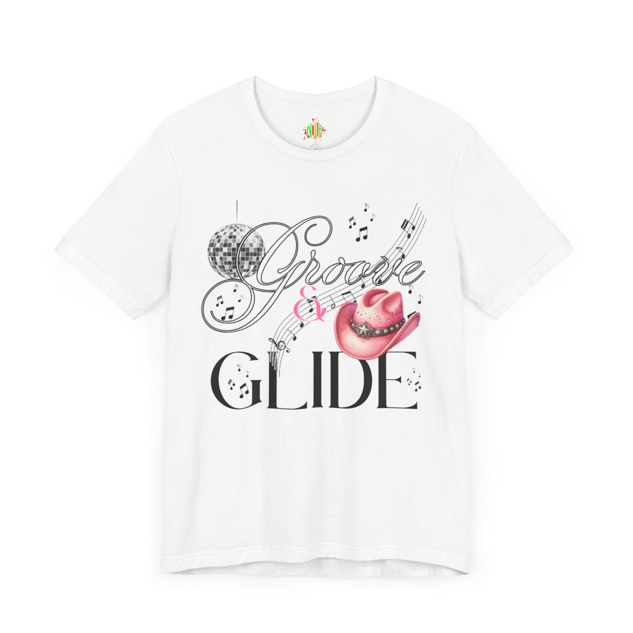 Groovy Glide Unisex Jersey Tee - Fun Retro Music Vibes